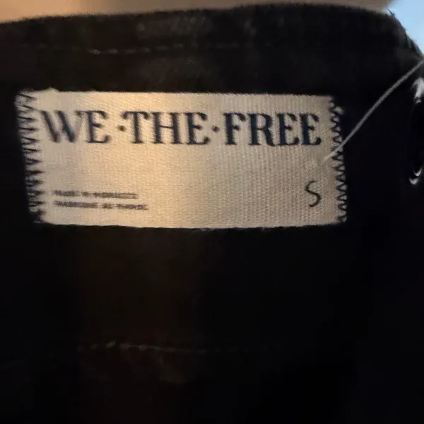 We the Free Black Denim Wide Leg Overall Bibs Womens S Utility Grunge Streetwear - Image 4