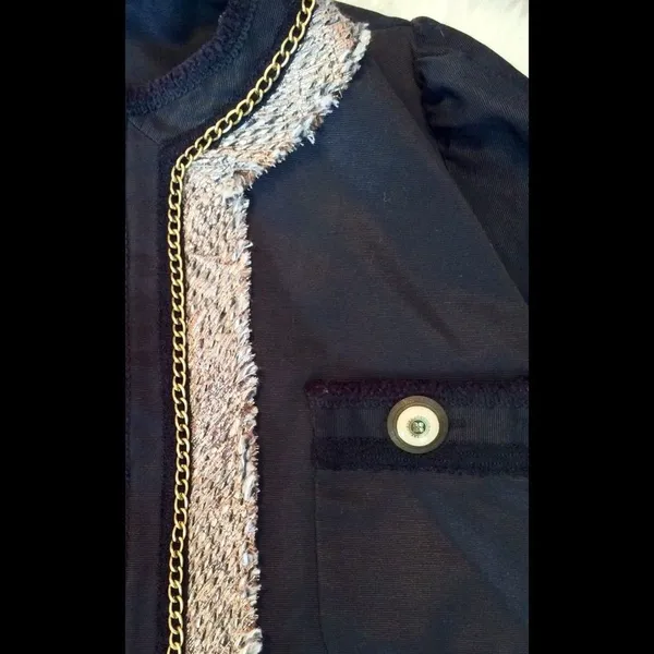 BCBGMAXAZRIA Jacket With Gold‎ Chain Trim - Image 8