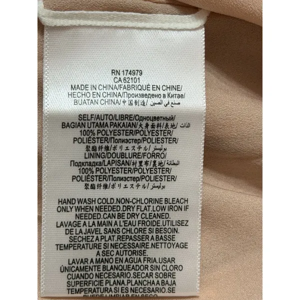 BcbgMaxAzria Sleeveless Bare Pink Combo Sequence Faux Wrap Mini Dress Size 2 - Image 6