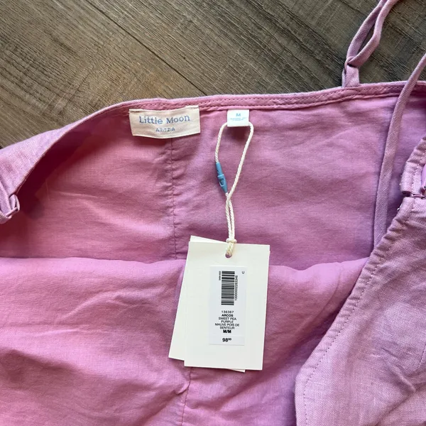 Aritzia Little Moon Arcos Linen Dress Sweet Pea Purple - Image 4