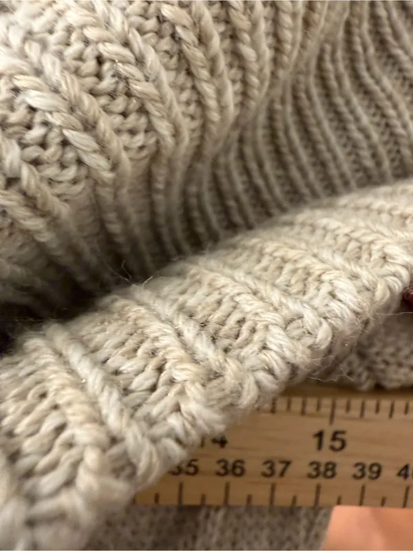 The Limited Wool blend Cream Off-the-Shoulder Ribbed Cowl Sweater - Image 6