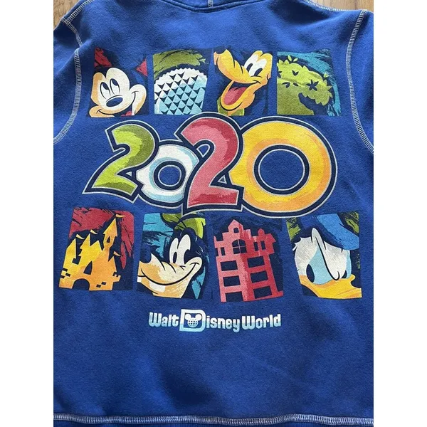 Walt Disney World Parks 2020 Zip Sweatshirt Adult‎ Size Small Travel Vacation - Image 4