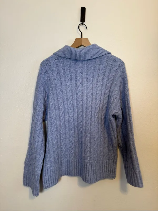 Abercrombie and Fitch Oversized Cable‎ Knit Collared Sweater - Image 5