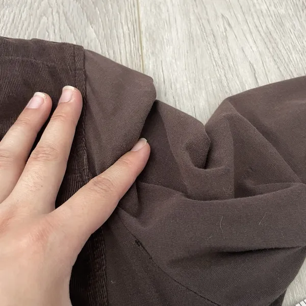 James Perse Shirt cotton corduroy button up long sleeve womens Brown (large) - Image 10