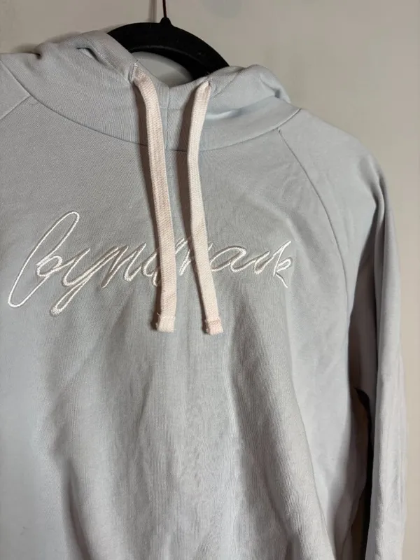 Gymshark Embroidered Cropped Hoodie Powder Blue - Image 2