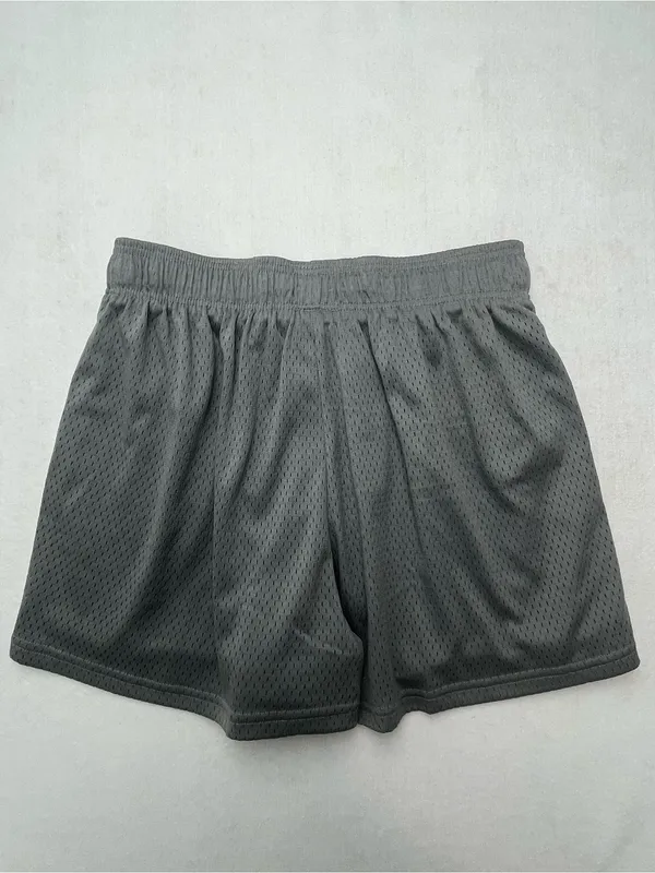 Inaka Power Womens Gray Mesh Athletic Gym Shorts Pockets Size Medium - Image 6