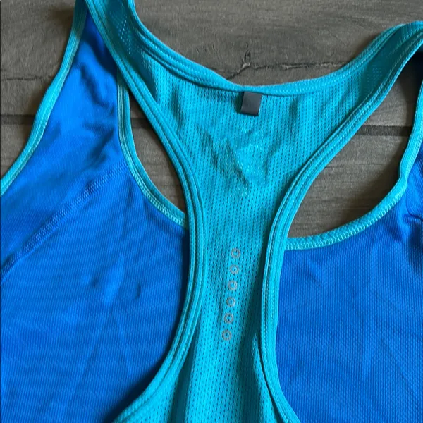 Nike Blue Fitted Racerback Tank Top - Image 6