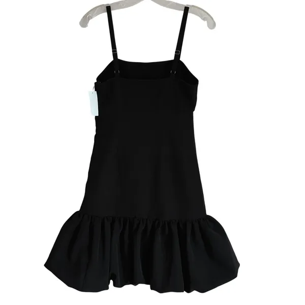 Chelsea28 Romy Womens XS Black Bubble Hem‎ Mini Dress Adjustable Straps - Image 3