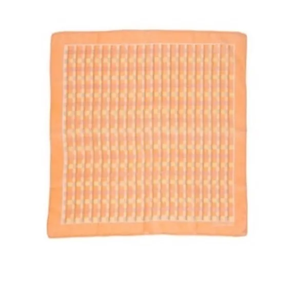 Christian Dior Orange Plaid Cotton Scarf Handkerchief 17" Neckerchief Vintage - Image 7