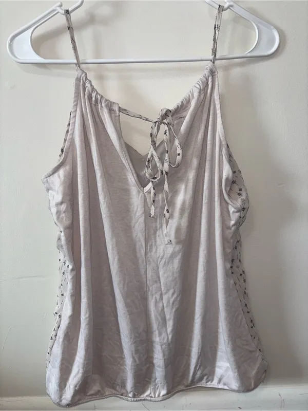 Maurices Cream Printed Spaghetti Strap Camisole - Image 2
