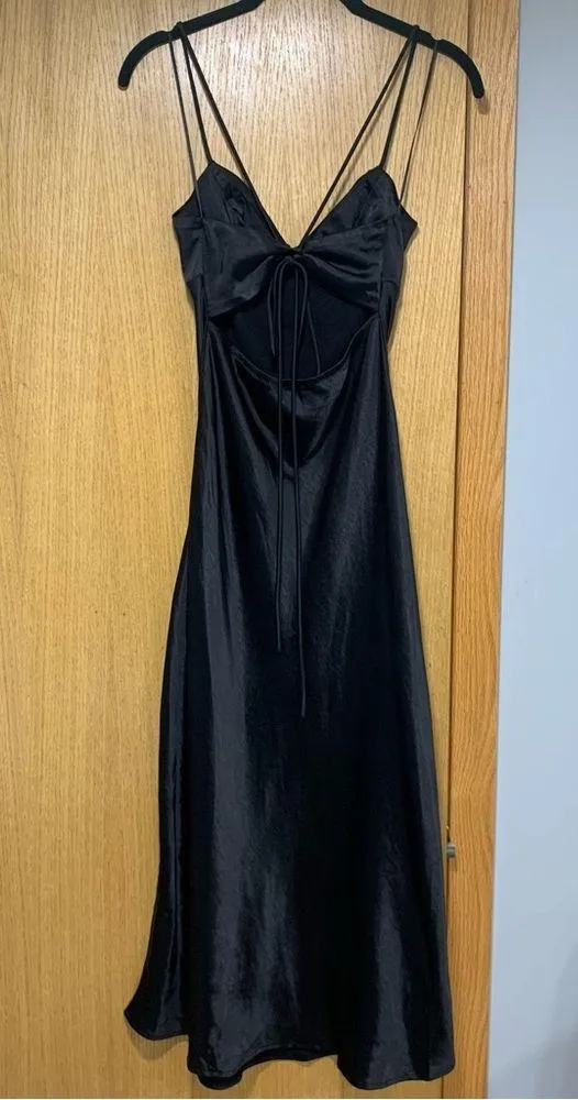 Princess Polly Black Midi Dress - Size 2 - Image 2