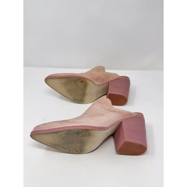 Steve Madden Cando C Heels Brown Leather Western Mules Pointed Sandals US 9 M - Image 5