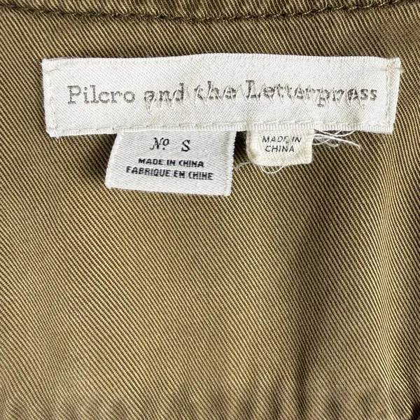 Pilcro and the Letterpress Utility Dress Womens Small‎ Olive Green Lyocell Mini - Image 7
