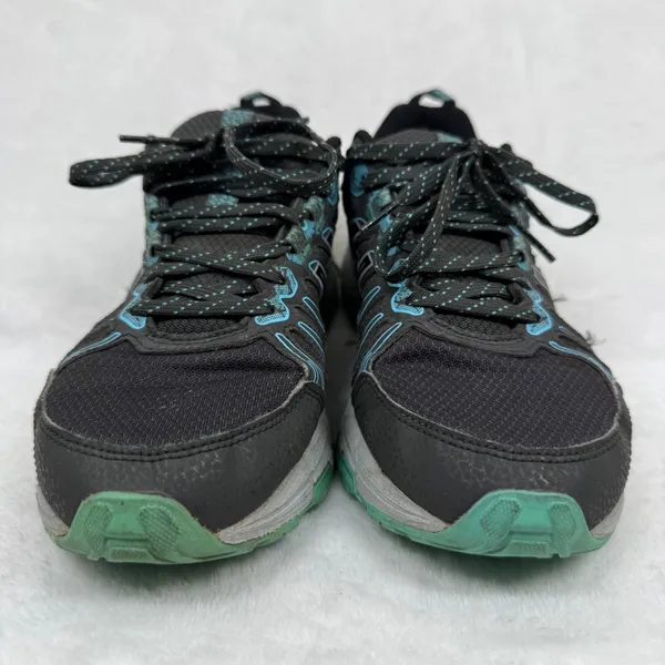 ASICS GEL-Venture 7 Womens Trail Running Shoes Black Aqua Green‎ 7.5 - Image 2