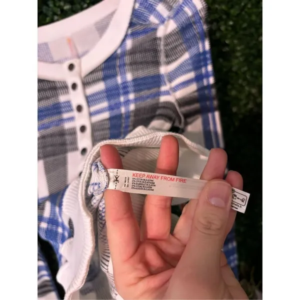 Free People Rally Layer Printed - True Plaid Ivory Xs Nwt - Image 5