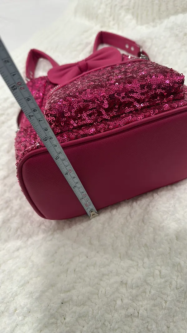 Disney Minnie Mouse Pink Sequin Loungefly Mini Backpack - Image 7