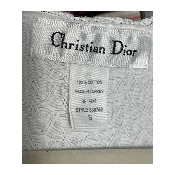 Vintage 1960s Christian Dior White Lace Nightgown Maxi Gown Small - Image 3