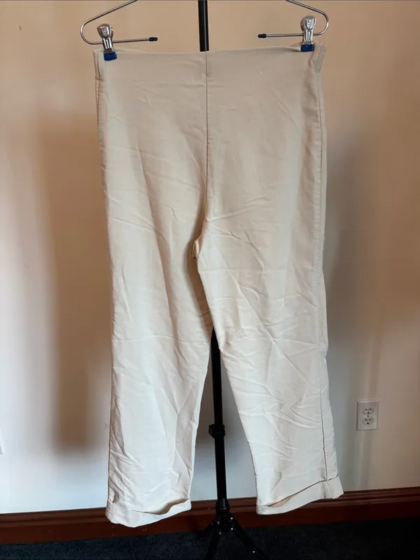 Motherhood Maternity Cream Straight-Leg Maternity Pants - Image 3