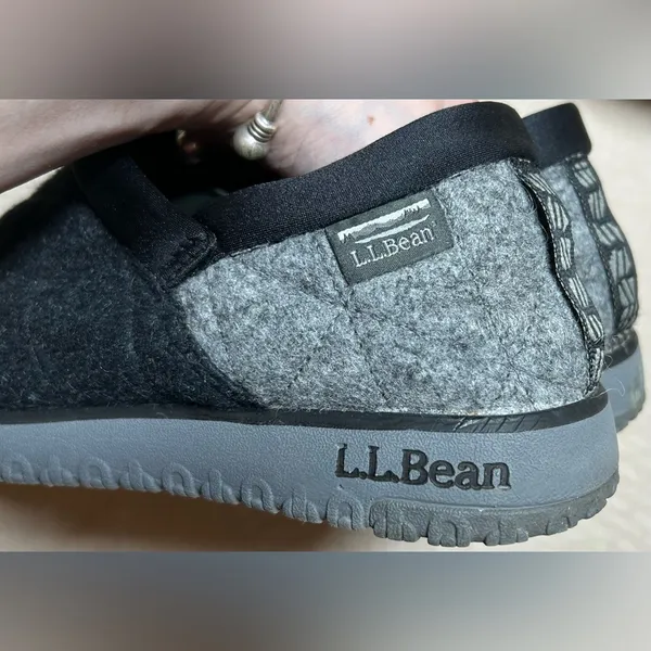 L.L Bean Size 9 Ultralight Primaloft Wool Black Gray Loafers (NO INSOLES) - Image 6