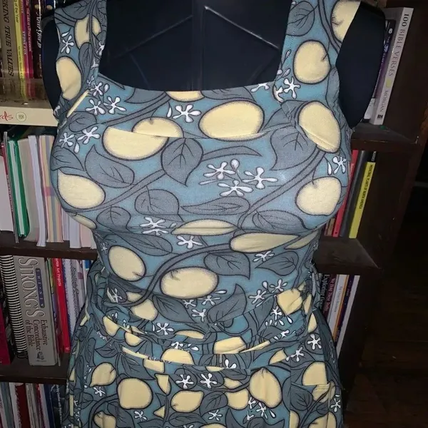 Effie’s Heart pear S square neck full skirt pinup girl knit sundress - Image 2