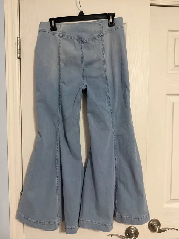 We The Free boho cropped flare jeans size 30 free people retro - Image 11