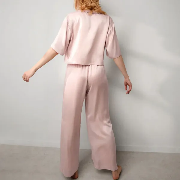 NWT Lunya 100% Washable Silk Delicate Pink Sleep Top ONLY Sz Medium Quiet Luxury - Image 3