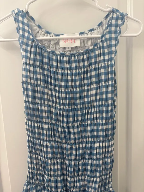 House of Spence blue and white gingham dress - Image 2