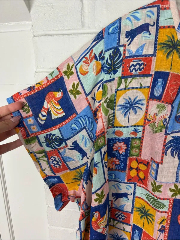 C&C California Beach Tropical Print Top Plus Size - Image 5