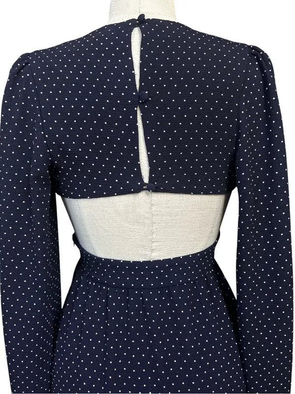 Park & Fifth Avery Cutout Long Sleeve Polka Dot Maxi Dress Small Fall Wedding - Image 8