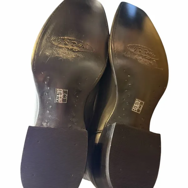 🤠✨ J.B. Dillon‎ Black Leather Western Cowgirl Boots Women’s 11B ✨🤠 - Image 4