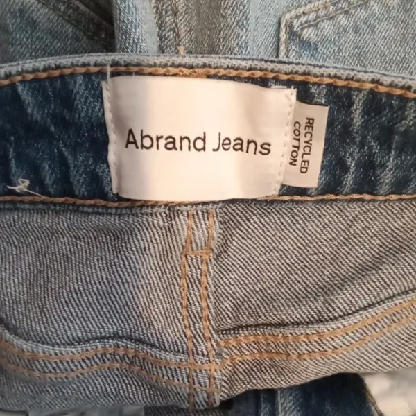 Abrand A 94" High & Wide Busted Knees Streatwear Skater Raw Hem Womens 23 - Image 2