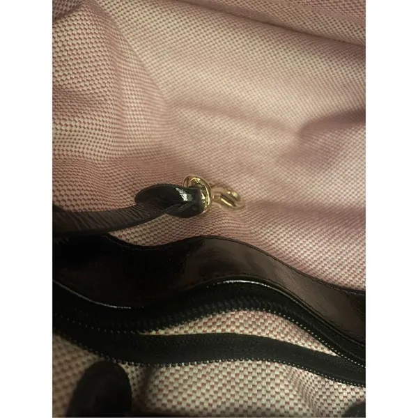 Dooney & Bourke Medium Chiara Patent Leather Drawstring Satchel Bag Black - Image 10