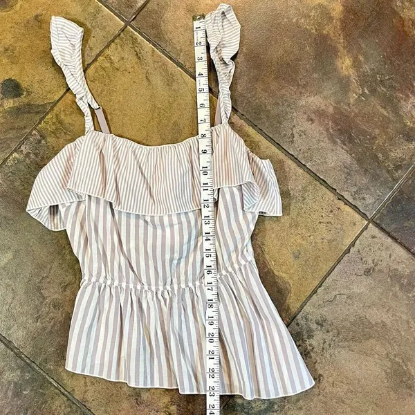 NWT Victoria’s Secret Ruffle Dream Angel Striped Asymmetrical Cami Small - Image 4