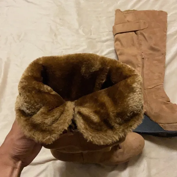 Go Jane Buckled Faux Suede Wedge Boot - Image 3