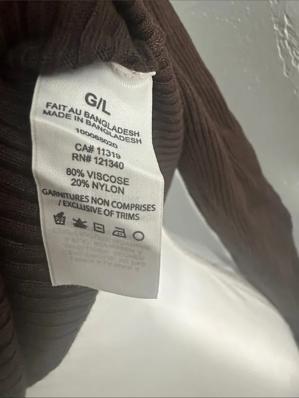 Garage Brown V-Neck Stripe Sweater - Image 3