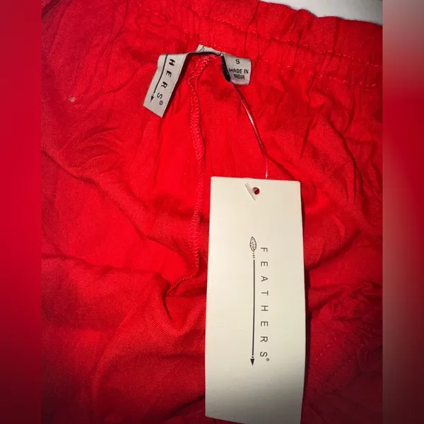 Dress Feathers Red Garment made in india - Image 5