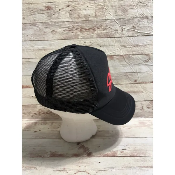 Source Unknown Stilly Trucker Hat One Size Snap Back Black Orange Oklahoma State OSU Pokes - Image 3