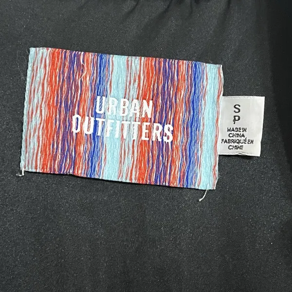 Urban Outfitters Women's Dawn Black Satin Bomber Jacket Full Zip Size Small‎ - Image 4