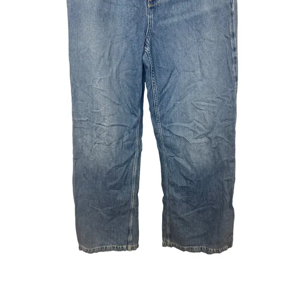 Free People We The Free Stride Straight n Wide Jeans Blue Walk Away Size 27 - Image 4