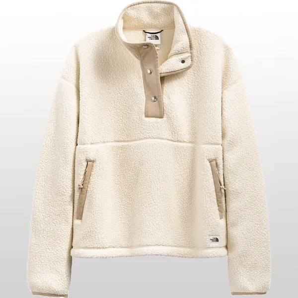 The North Face Cragmont Fleece‎ 1/4 Snap Pullover Sweater Cream Size S NWT - Image 4