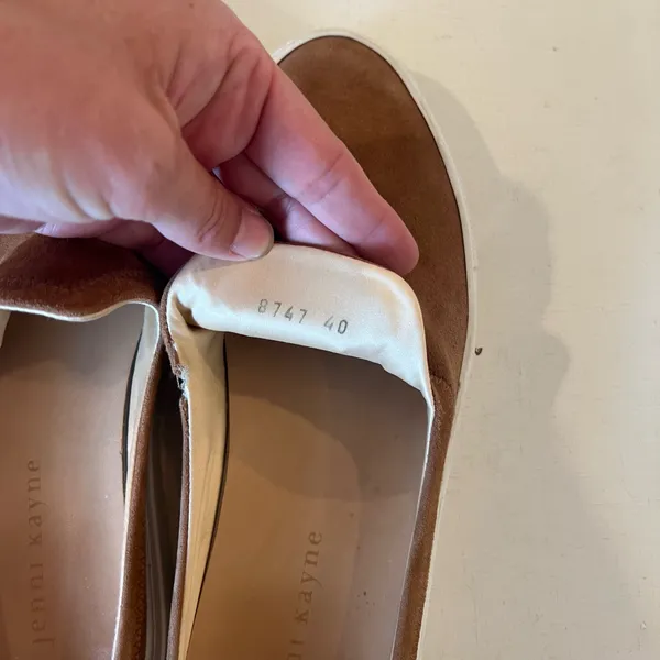 JENNI KAYNE- Suede Mule Slip On Sneakers Honey Tan Brown Size 10 - Image 9