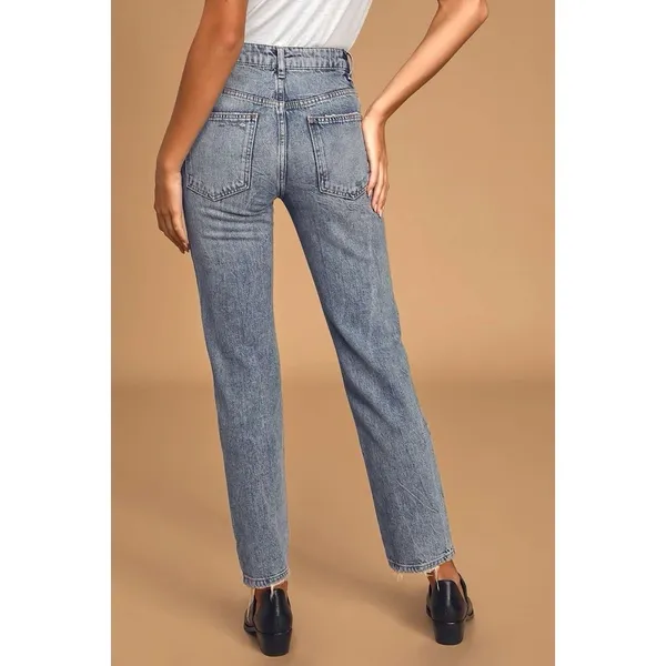 We‎ the Free People Dakota Straight Leg Jeans Size 29 Denim Distressed Cigarette - Image 14