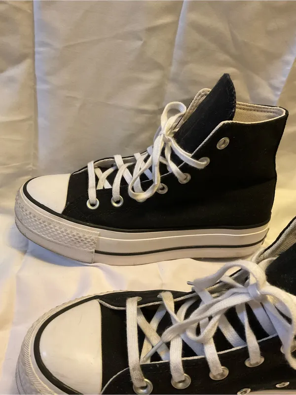 Converse Chuck Taylor All Star Lift High Top Black White Platform Sneakers Sz 6 - Image 3