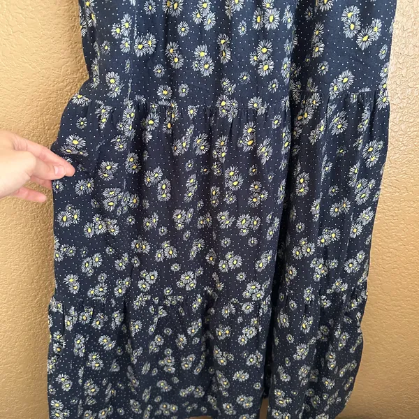 J for Justify Daisy Print Navy Blue Flowy Maxi Dress - Image 3