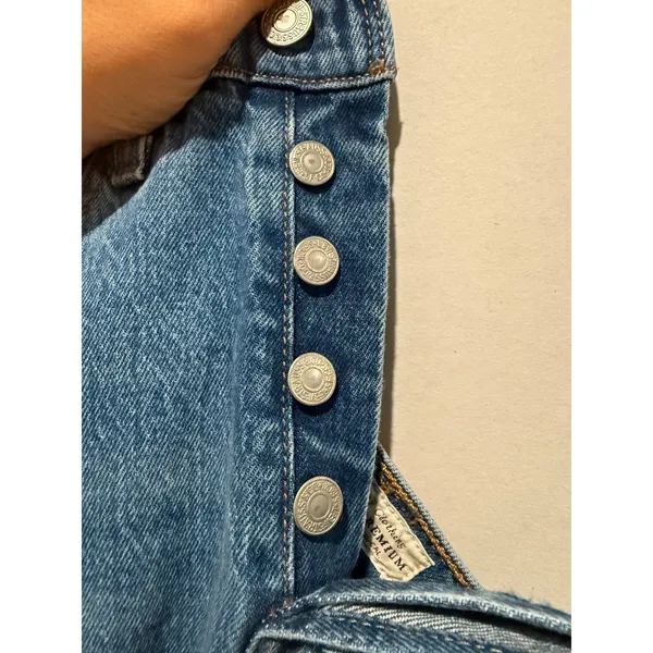 Levis 501 Jeans Women Sz 26x28 Blue Denim Button Fly Straight Le - Image 3