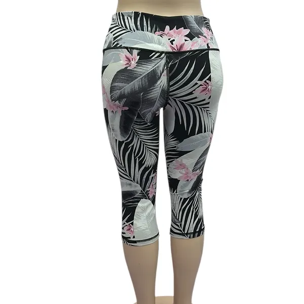 Victorias Secret Knockout Sport Crop Floral Print Leggings Womens Medium - Image 6