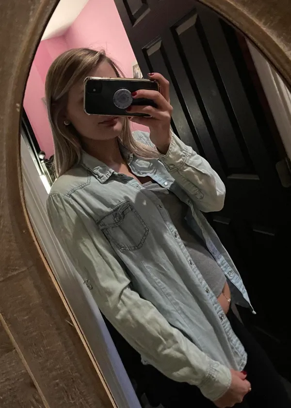 Lightweight Jean Button Up Blue - Image 2