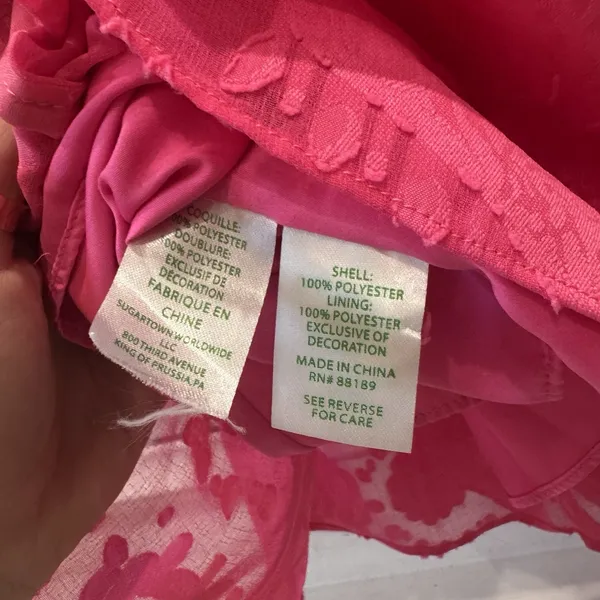 Lilly Pulitzer Quinn Halter High Neck‎ Pink Textured Knotty Lace Feminine Sz S - Image 7