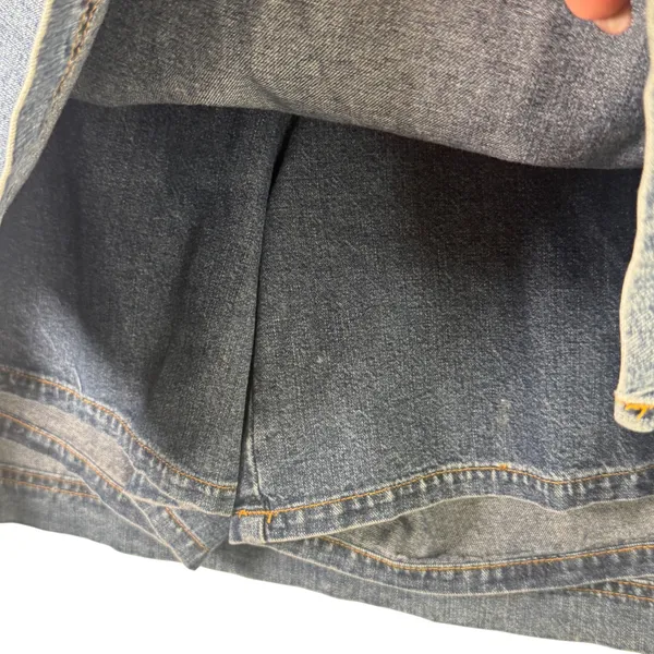 Vtg Cherokee Denim Skort 10 Cotton‎ Medium Wash Blue Mini Skirt Y2K Cottagecore - Image 8
