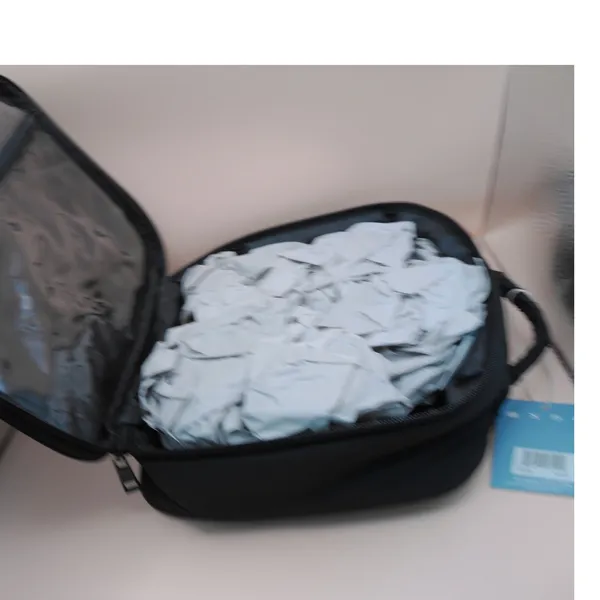 Mine My Belongings Quilted Travel Organizer Toiletry Bag‎ Black NWT Luxe - Image 3